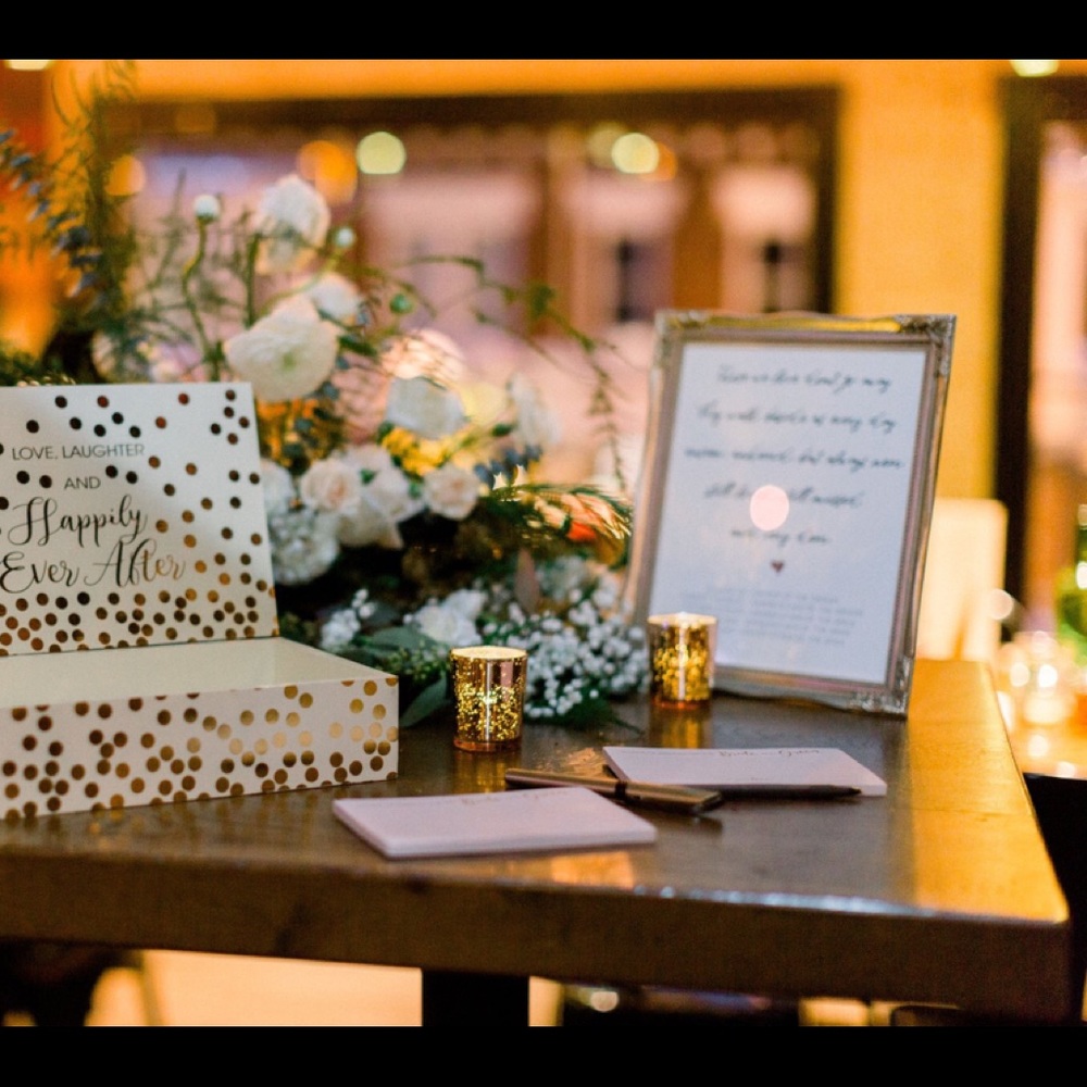 Happily Ever After Advice Gold White Box -Wedding